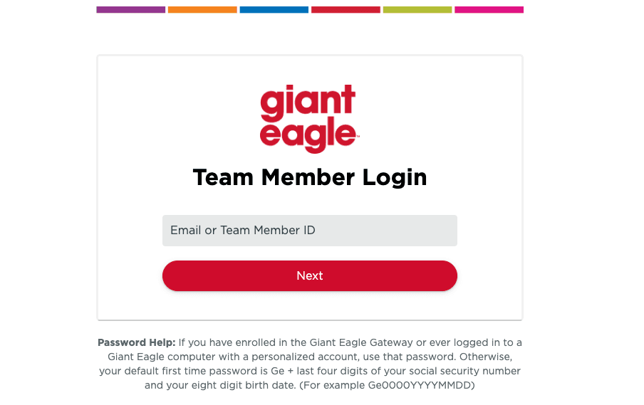 giant eagle login